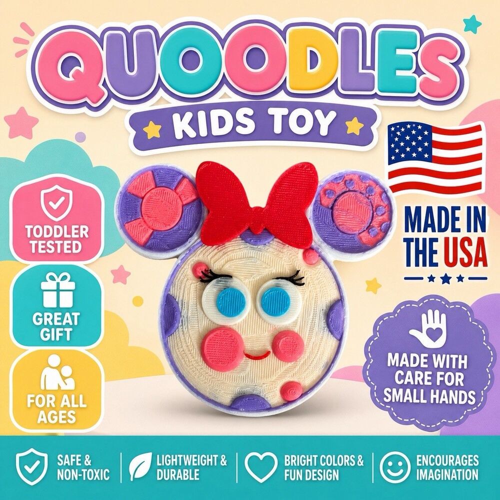 Quoodles Girl Toodles Fan Art Kids Toy Mickey Mouse Clubhouse All Ages USA Made